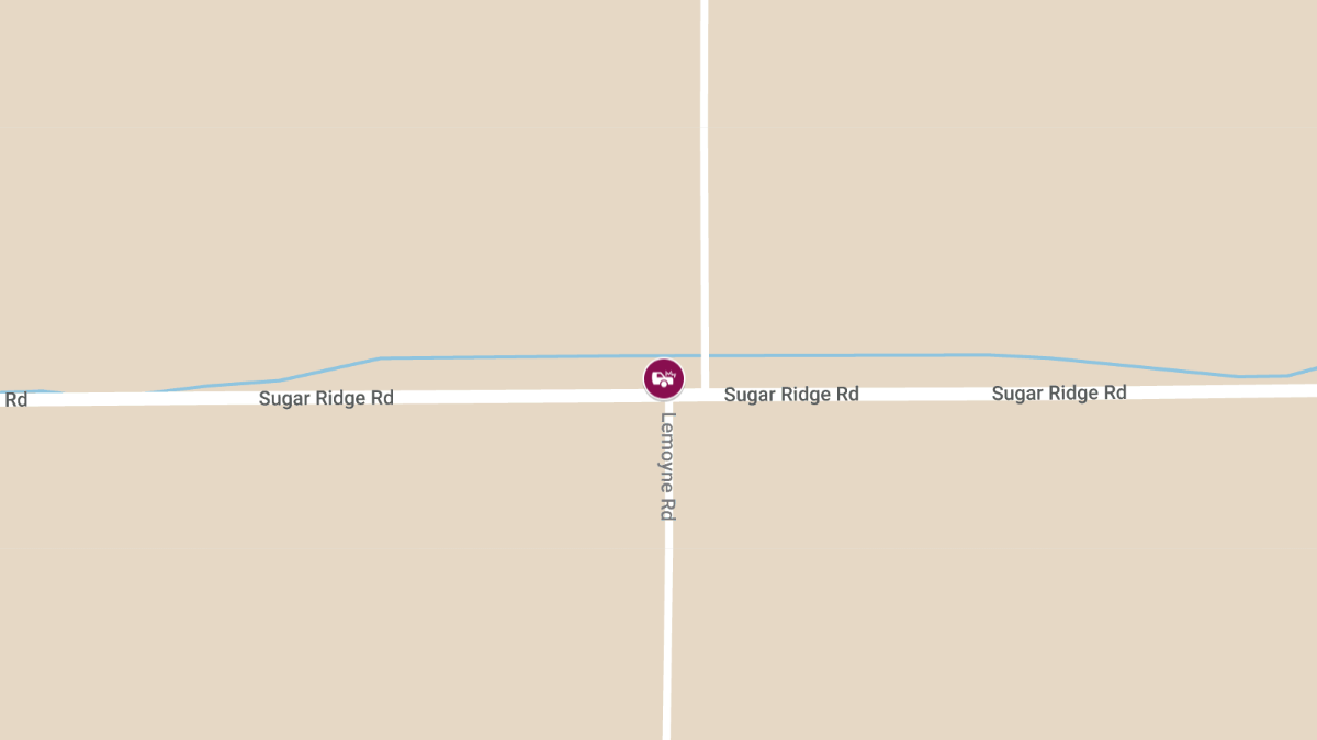 Crash Closes Roadway at Sugar Ridge Rd & Lemoyne Rd