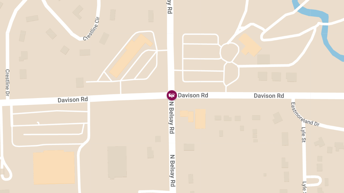 Crash Involving Injuries at N Belsay Rd & Davison Rd