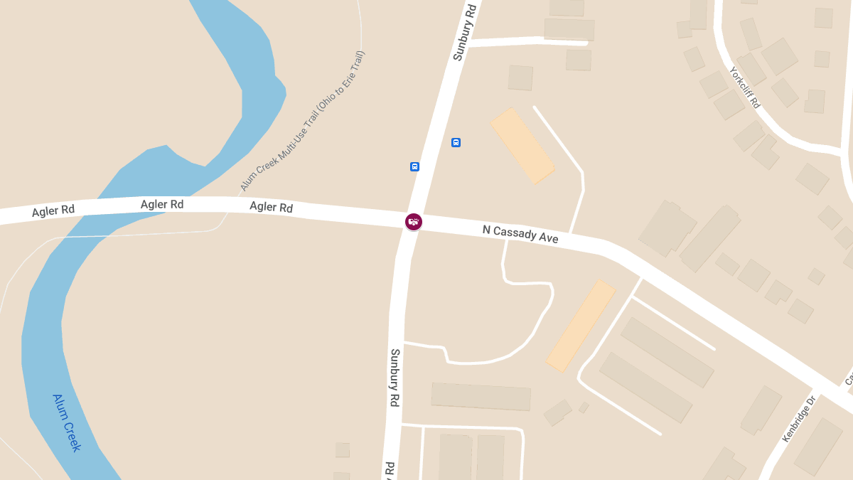 Crash With Injuries Reported at Sunbury Rd & Agler Rd