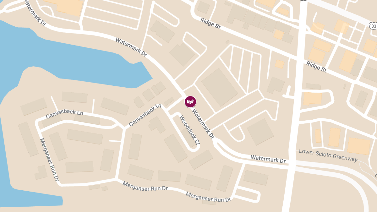 Crash With Injuries at 1674 Watermark Dr