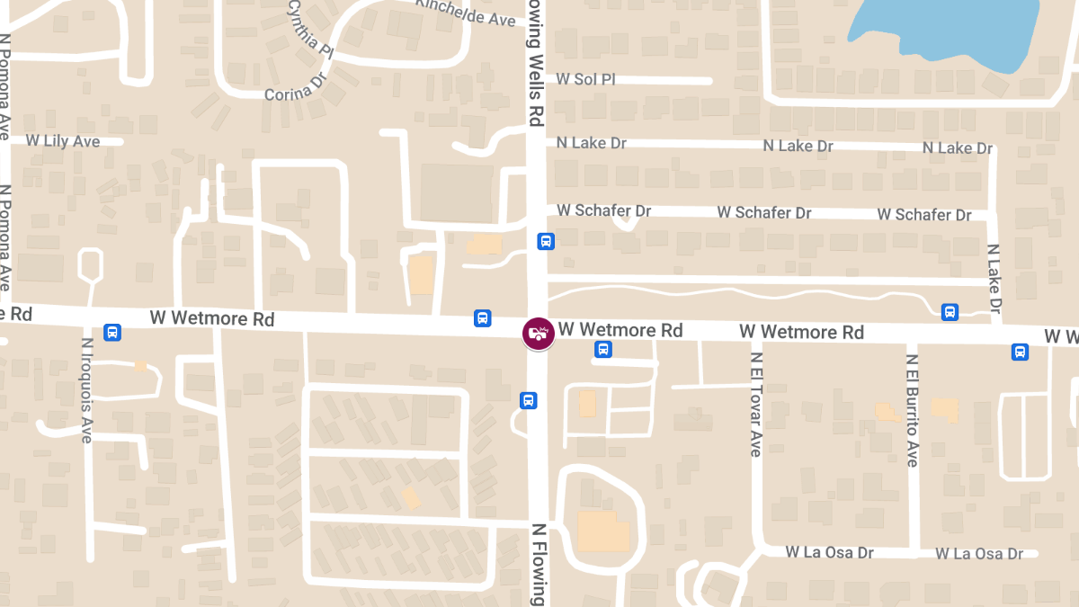 Crash With Injuries at Flowing Wells Rd & Wetmore Rd