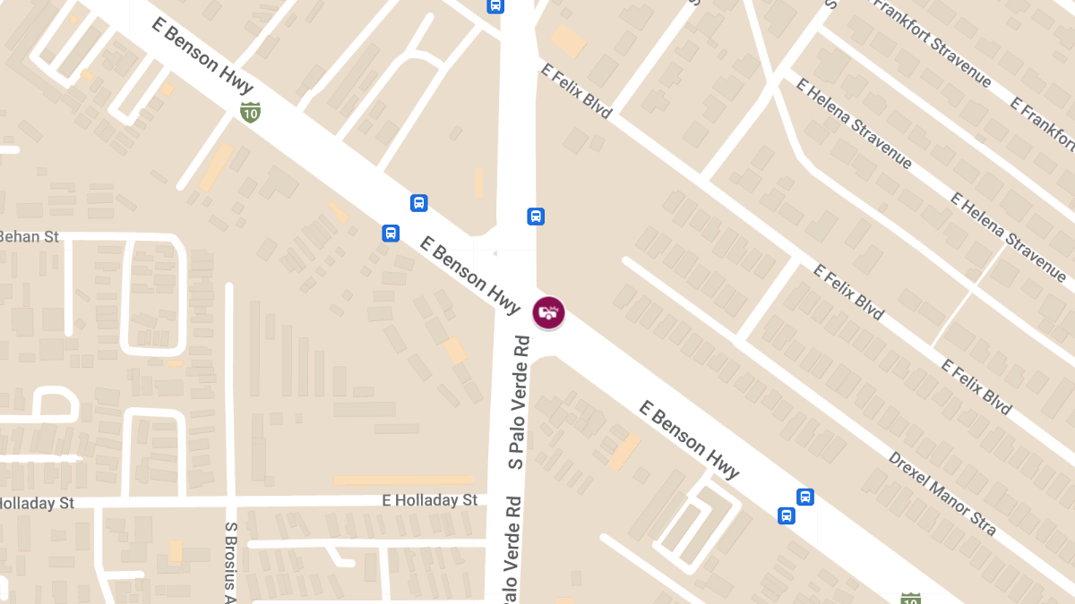 Crash With Injuries at Palo Verde Rd & Benson Hwy