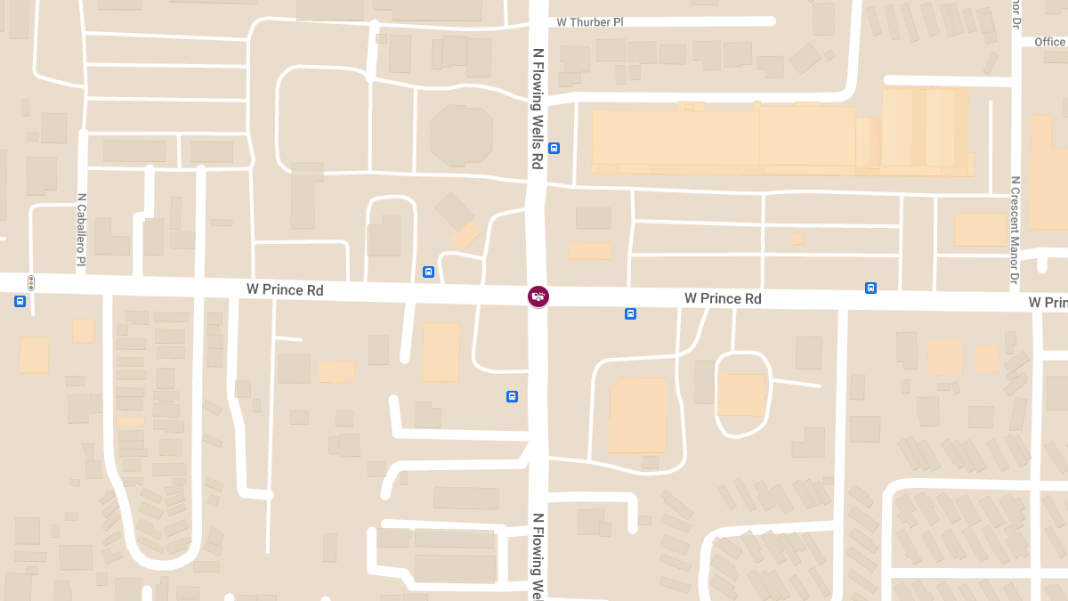 Crash With Injuries at W Prince Rd & N Flowing Wells Rd