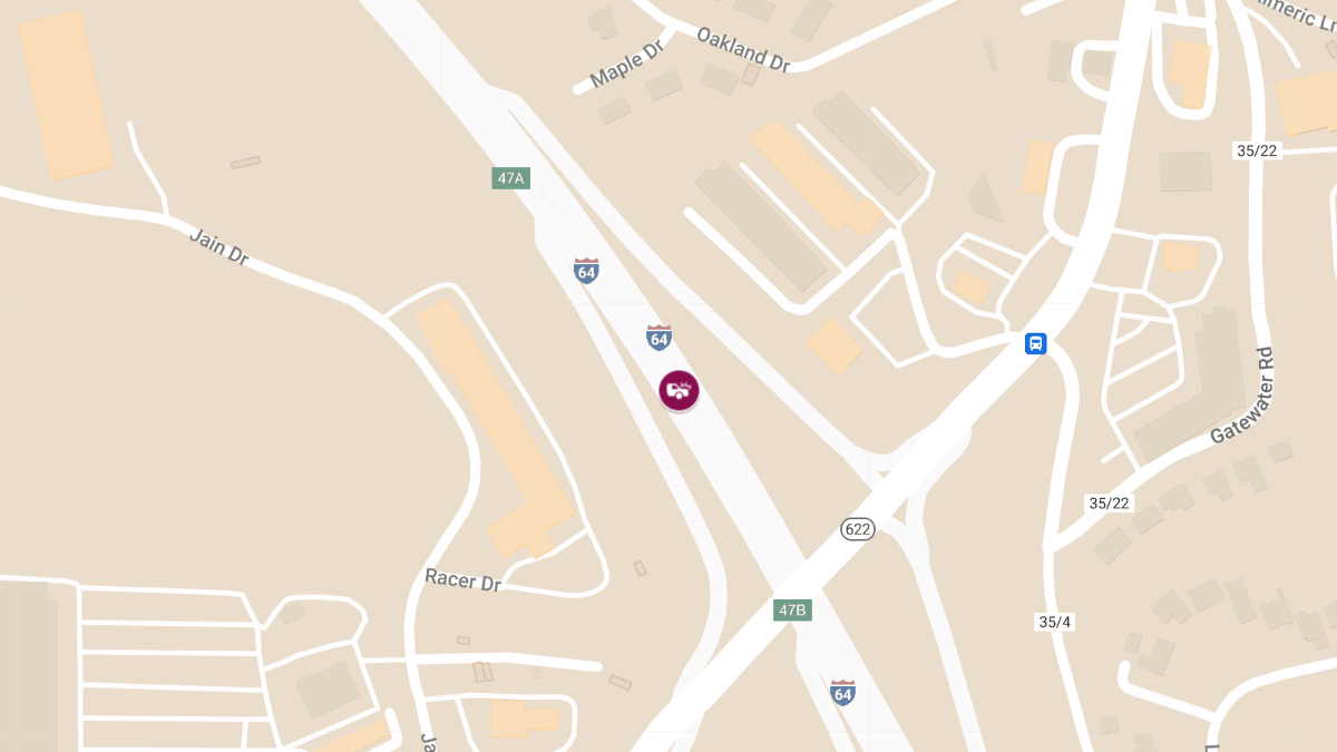 Crash With Injuries on I-64W at Mile Marker 45