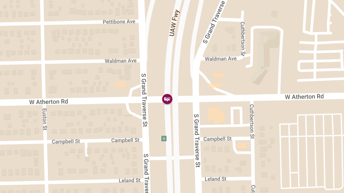 Crash With Injuries on NB I-475 at W Atherton Rd