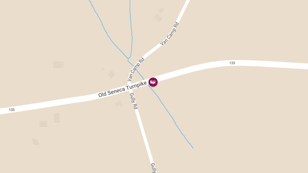 Crash With Injuries on Old Seneca Turnpike at Van Camp Rd