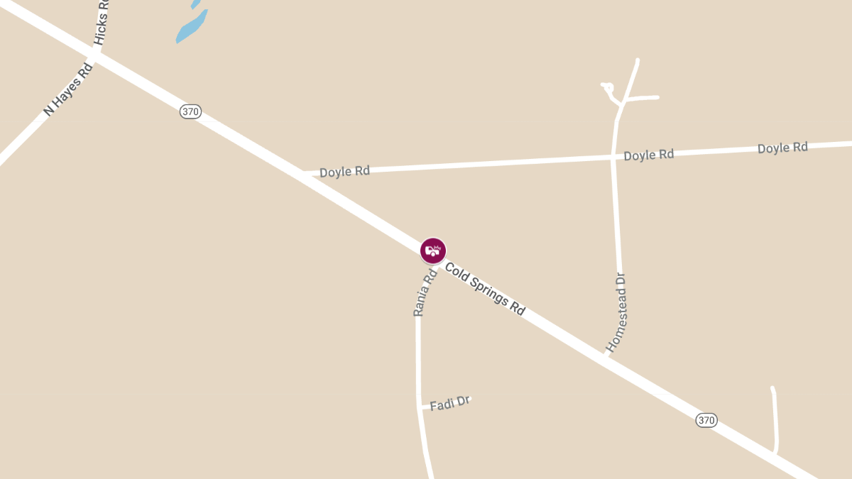 Crash With Injuries on Route 370 Cold Springs Rd at Rania Rd