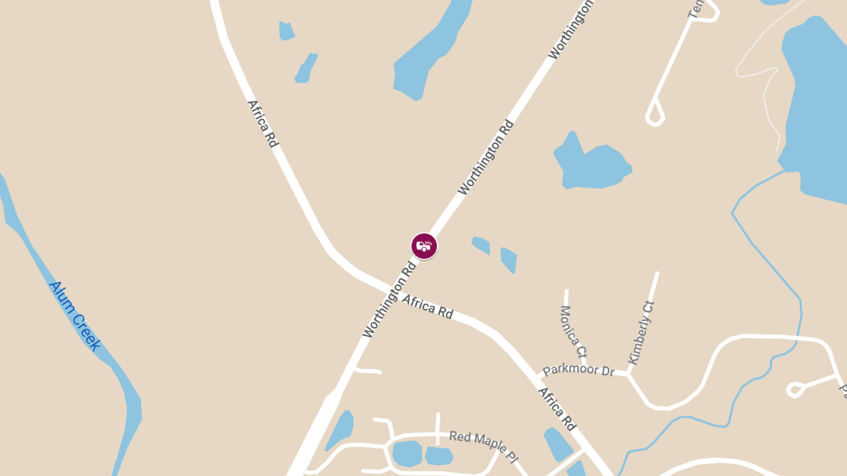 Crash With Injury at Worthington Rd & Africa Rd