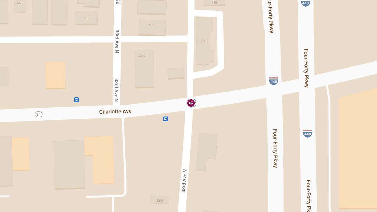 Crash at Charlotte Ave & 33rd Ave N Causes Injuries