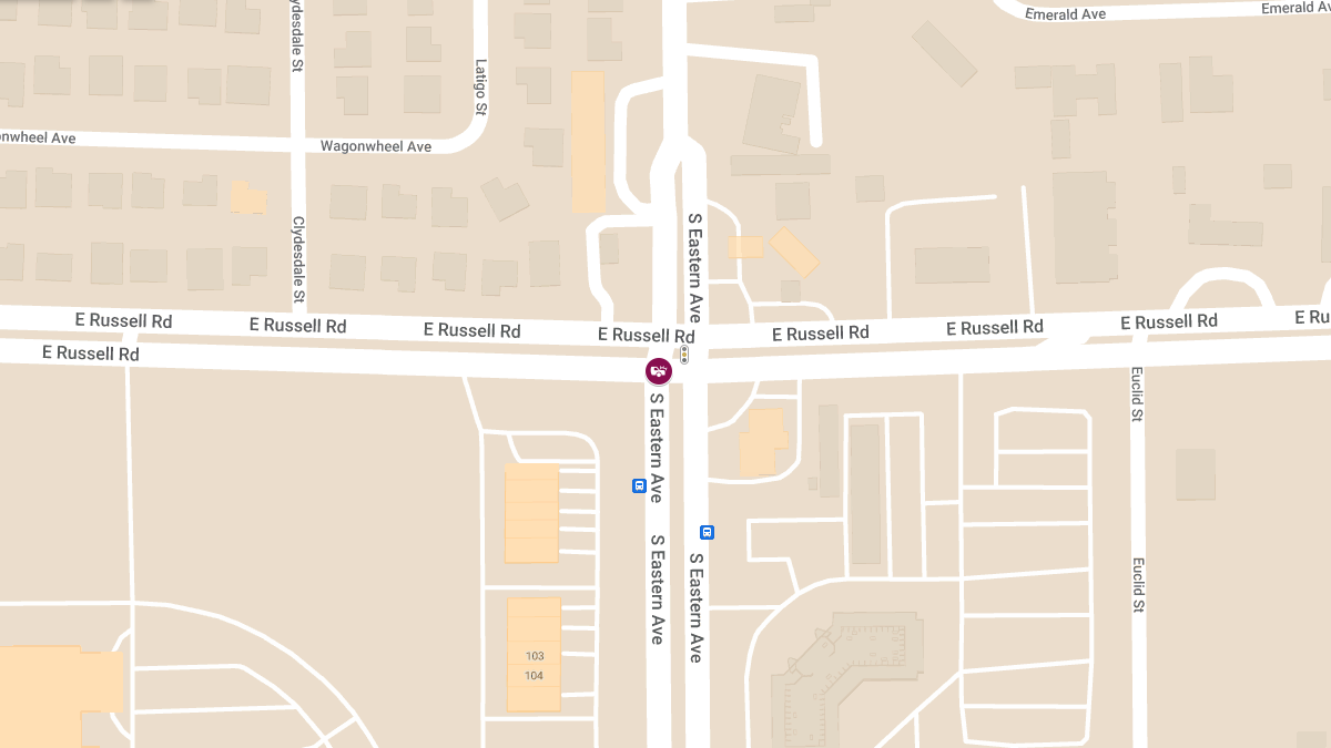 Crash at E Russell Rd & S Eastern Ave Results in Injuries
