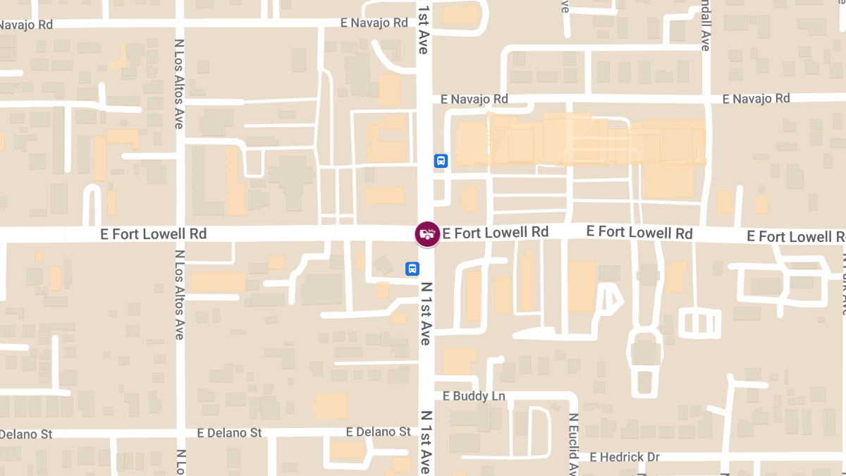 Crash at Ft Lowell Rd and 1st Ave