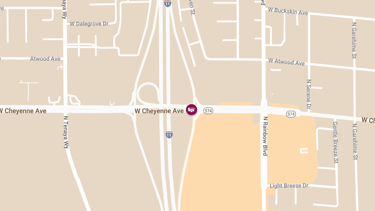 Crash at I-11 N and Cheyenne Ave Results in Injuries