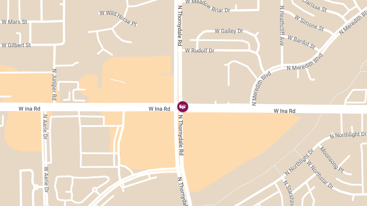 Crash at Ina Rd and Thornydale Rd