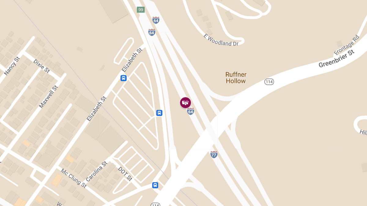 Crash at Lee St Exit on I-64 East