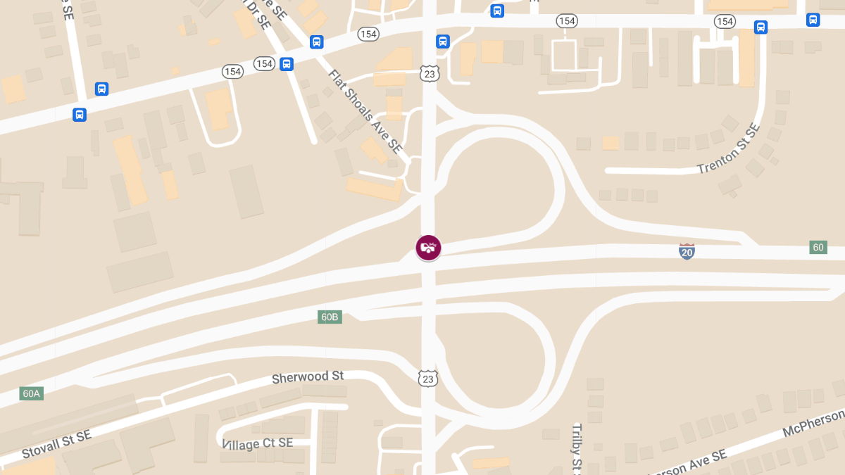 Crash at Moreland Ave SE & I-20 E Results in Injuries