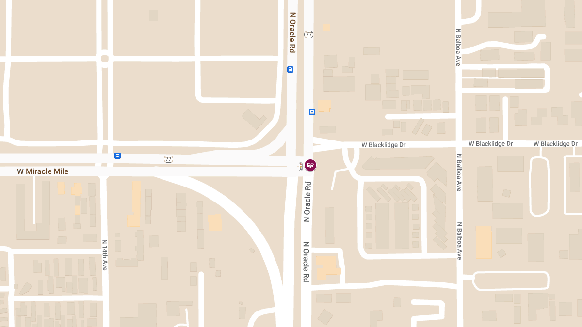 Crash at N Oracle Rd and W Miracle Mile Results in Injuries