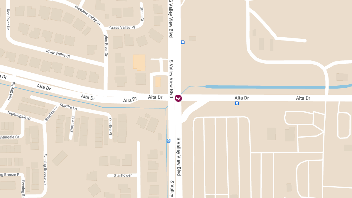 Crash at S Valley View Blvd & Alta Dr Causes Injuries