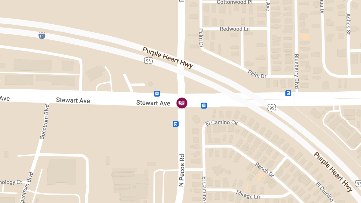 Crash at Stewart Ave & N Pecos Rd Leads to Injuries