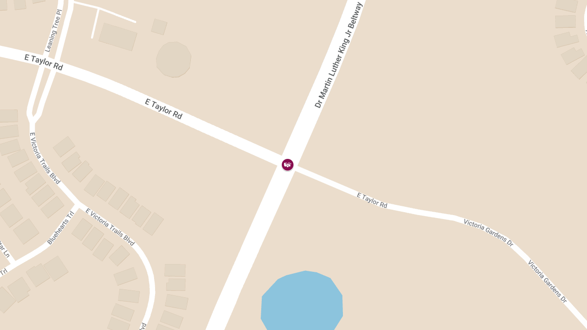 Crash at Victoria Gardens Dr & Dr. Martin Luther King Jr. Beltway
