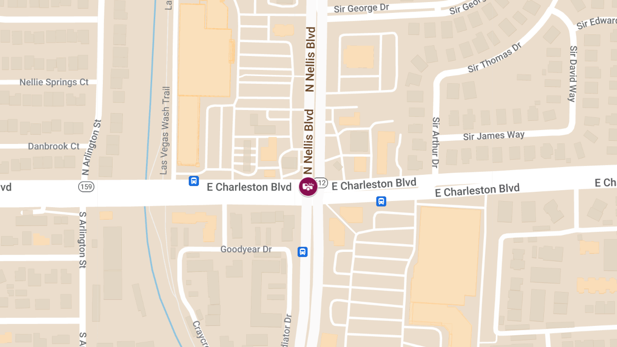 Crash on E Charleston Blvd at N Nellis Blvd Causes Injuries