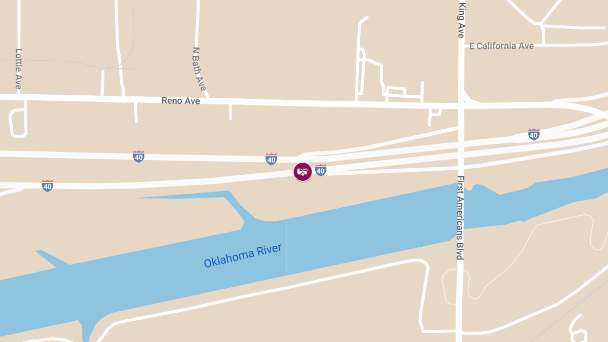 Crash on I-40 Onramp to NB I-35 Closes Ramp