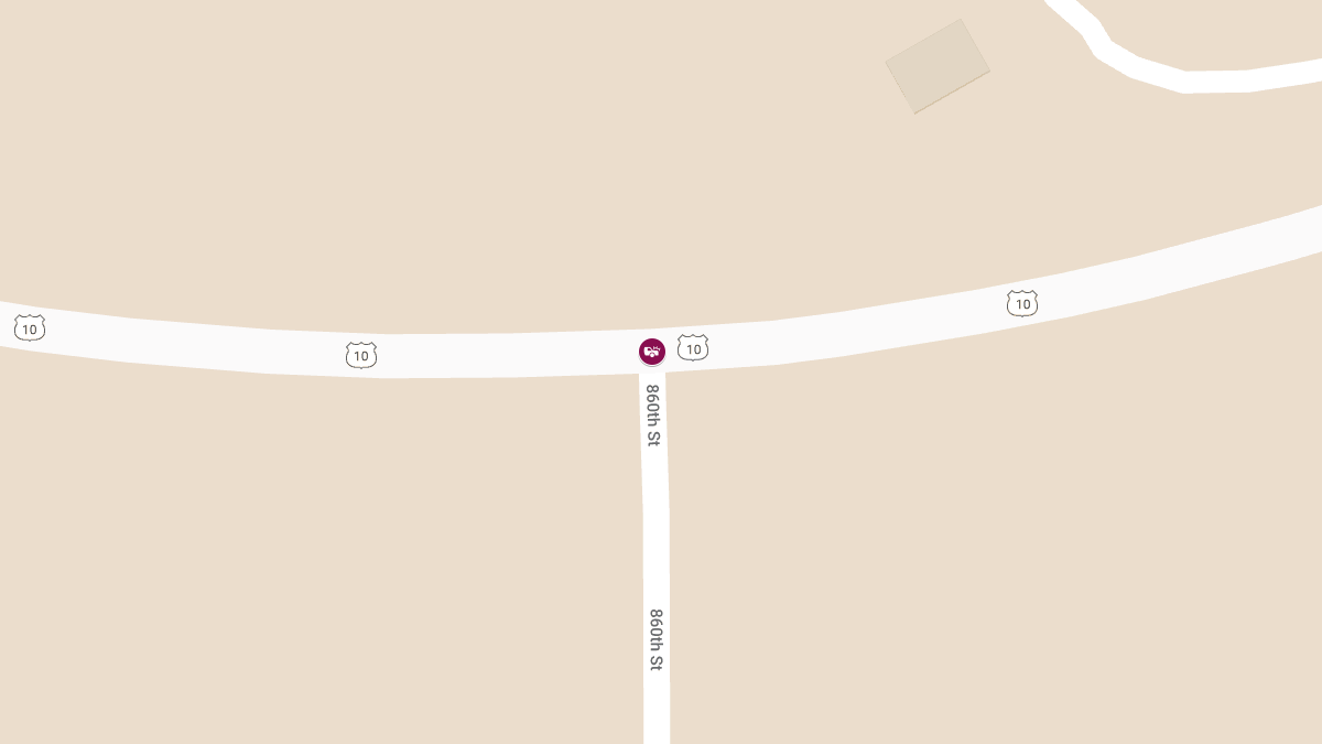 Crash on US 10 at 860th St Blocks All Lanes