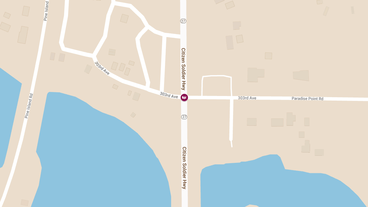 Crash on WIS 27 at 303rd Ave Blocks All Lanes