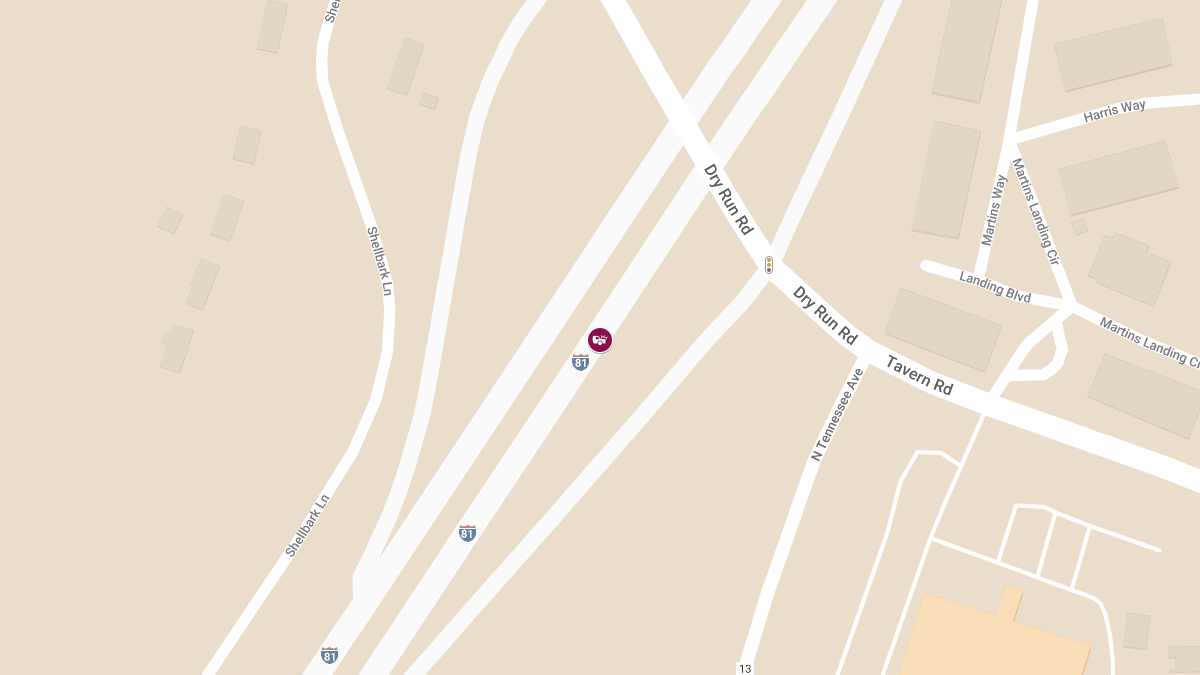 Crash with Entrapment on I-81 SB Near Mile Marker 12.3