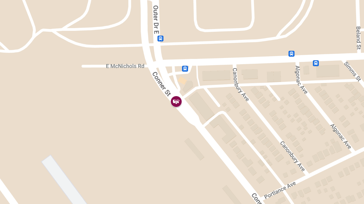 Crash with Injuries Reported at 5351 E Outer Dr