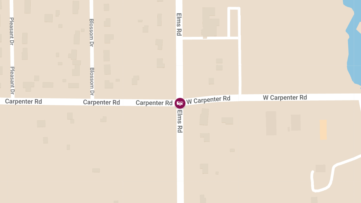 Crash with Injuries Reported at N Elms Rd & Carpenter Rd