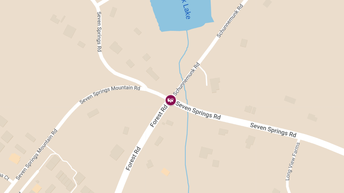 Crash with Injuries Reported at Seven Springs Rd & Forest Rd