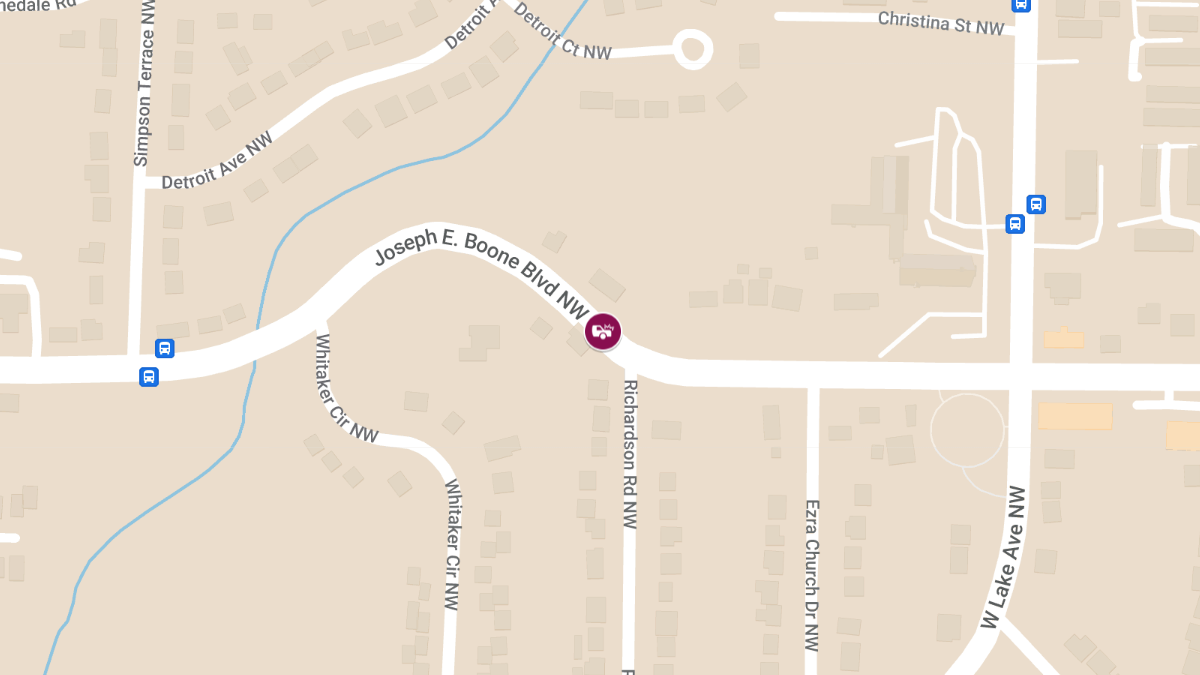Crash with Injuries at 1620 Joseph E Boone Blvd NW