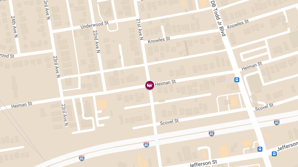 Crash with Injuries at 21st Ave N & Heiman St