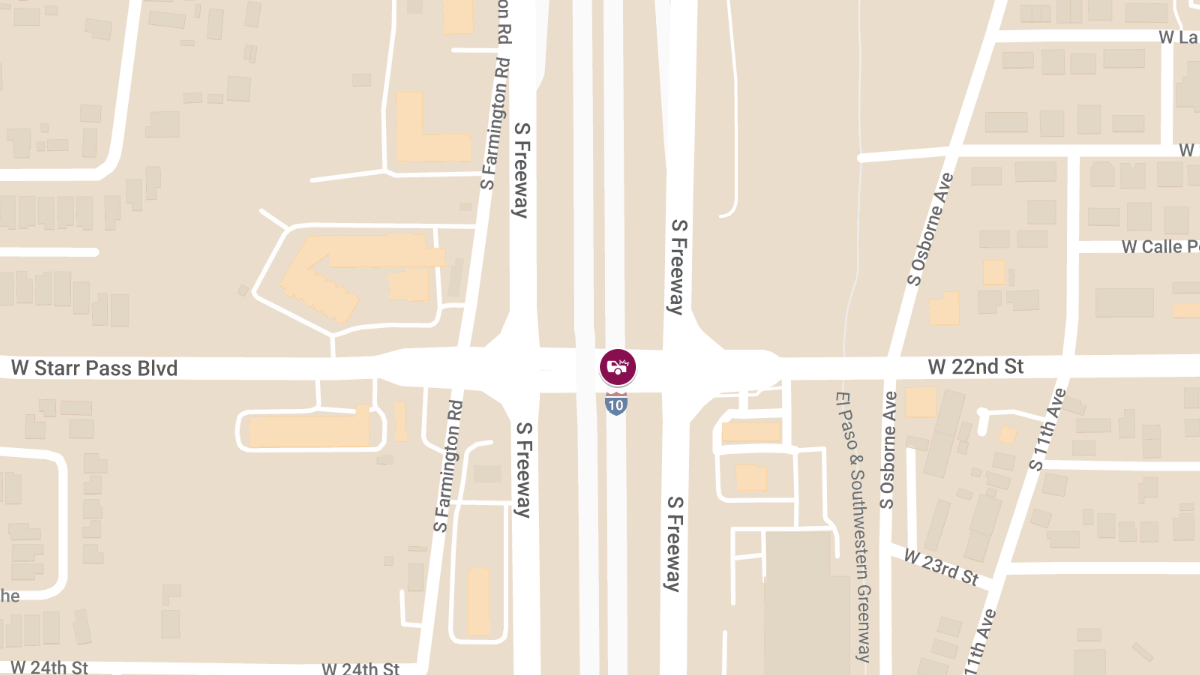 Crash with Injuries at 22nd St & I-10 Frontage Rd