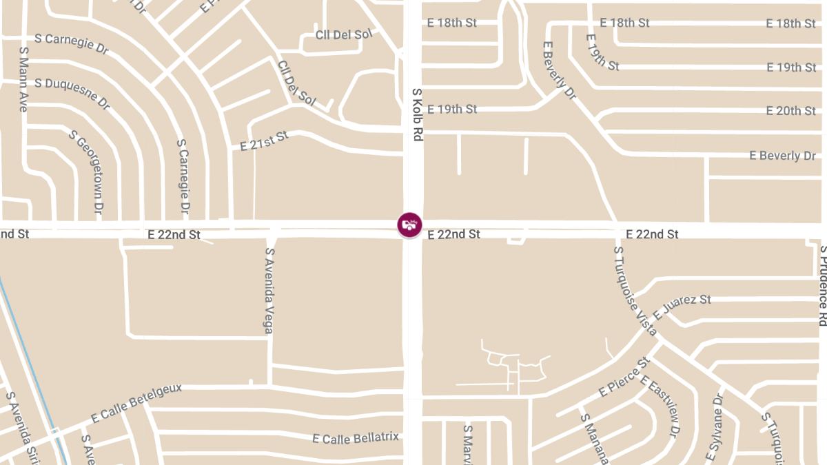 Crash with Injuries at 22nd St & Kolb Rd