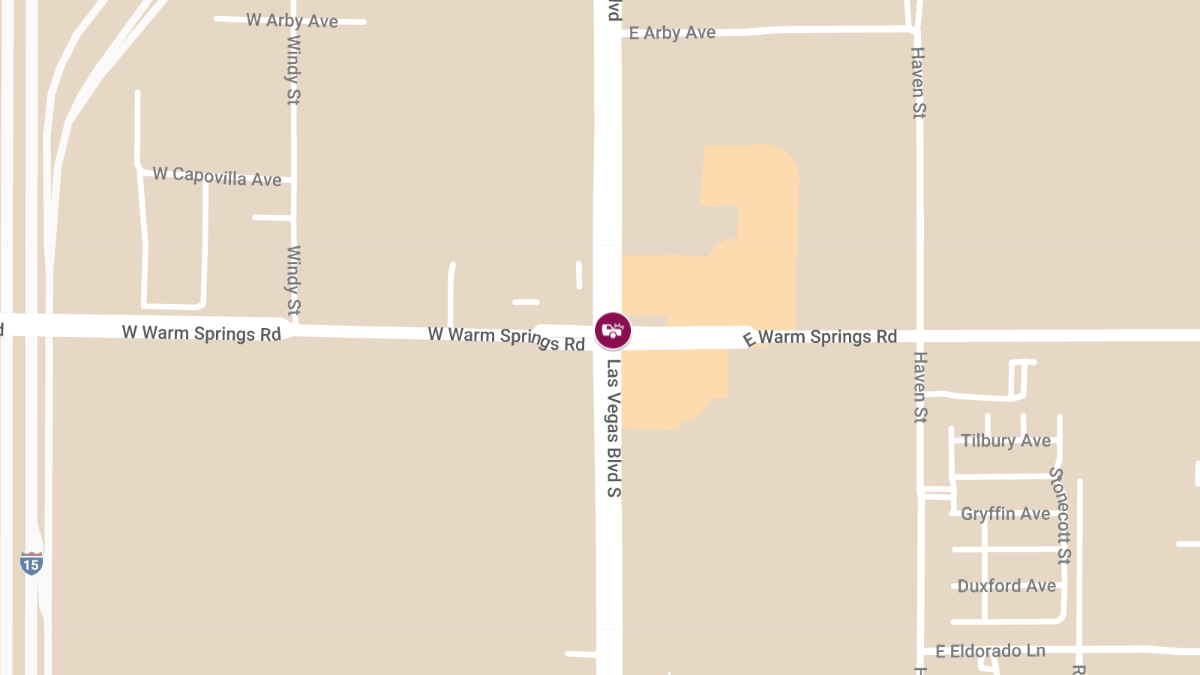 Crash with Injuries at 7230 S Las Vegas Blvd