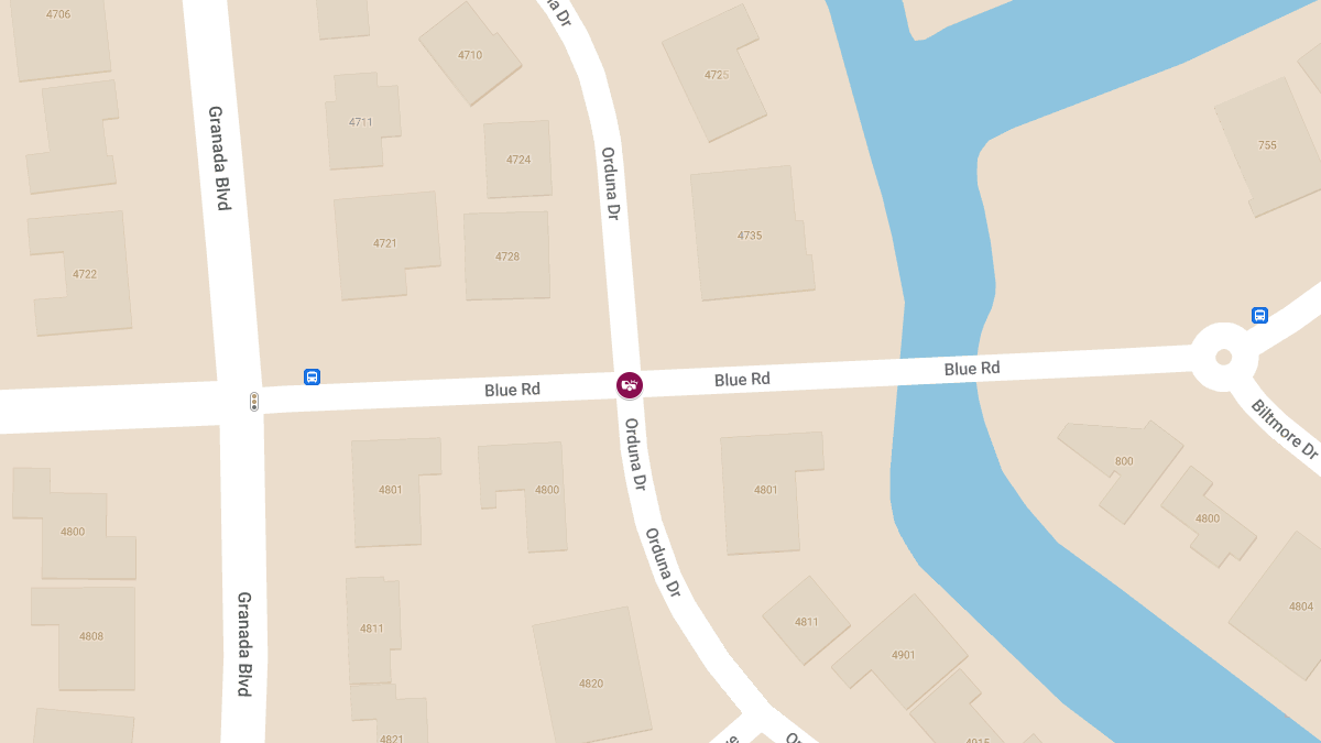 Crash with Injuries at Blue Rd & Orduna Dr