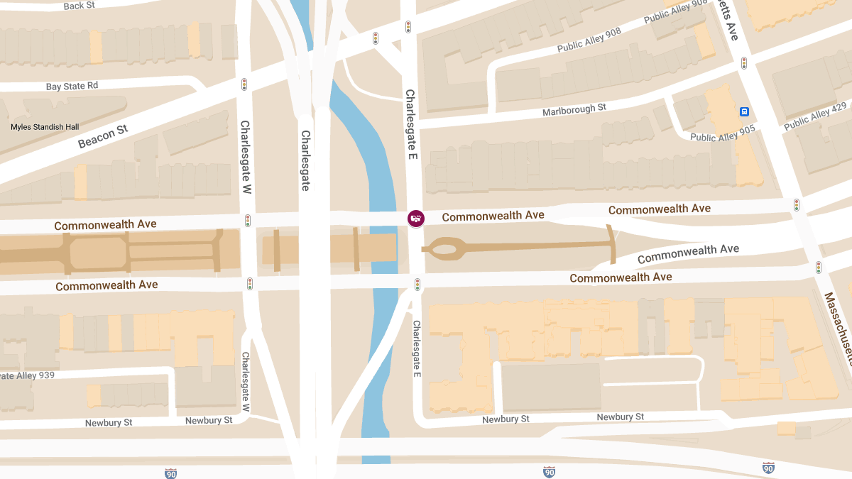 Crash with Injuries at Charlesgate E & Commonwealth Ave in Back Bay
