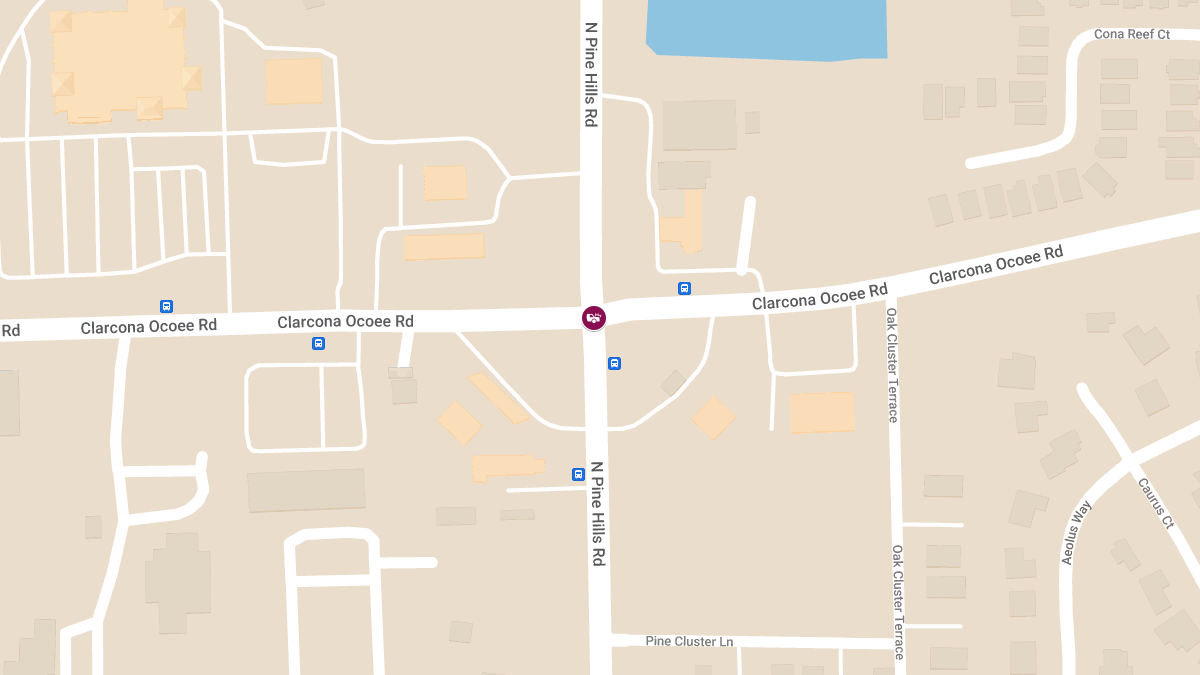 Crash with Injuries at Clarcona Ocoee Rd & Pine Hills Rd
