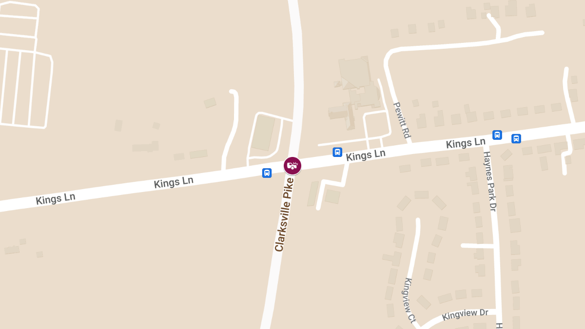 Crash with Injuries at Clarksville Pike and Kings Ln