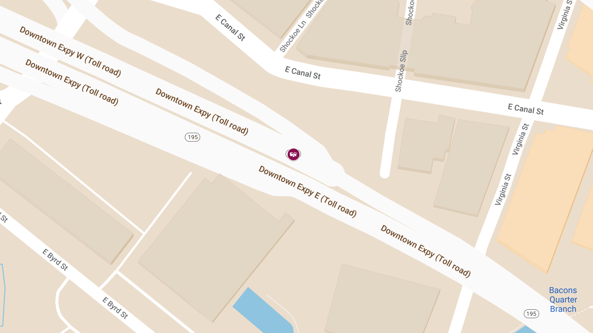 Crash with Injuries at Downtown Expy and E Canal St