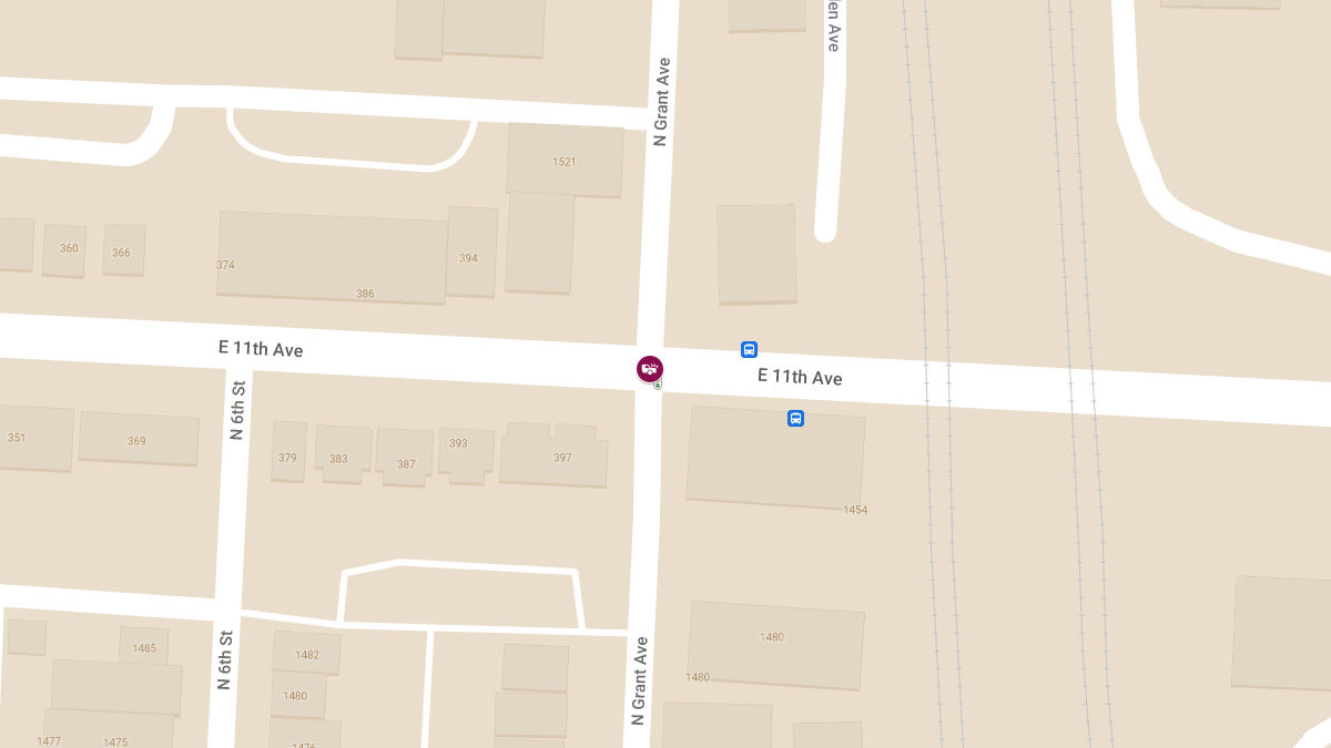 Crash with Injuries at E 11th Ave & N Grant Ave