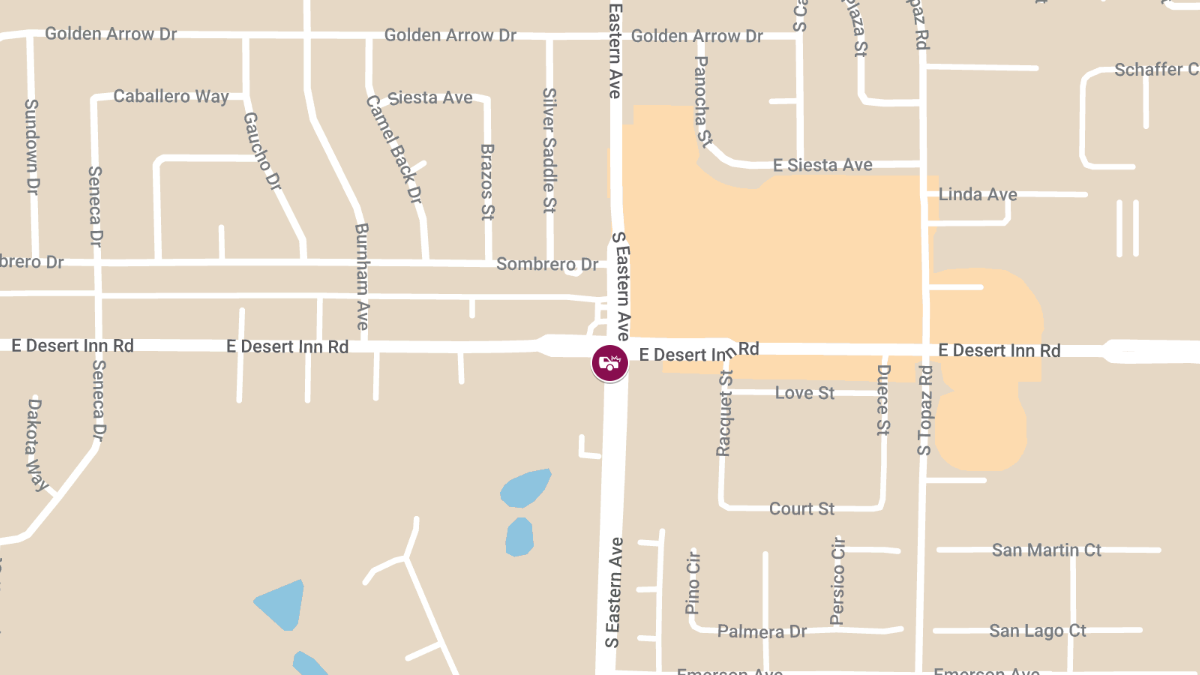 Crash with Injuries at E Desert Inn Rd & S Eastern Ave