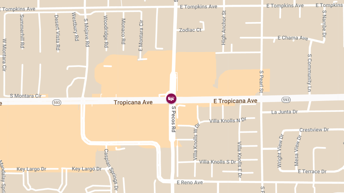 Crash with Injuries at E Tropicana Ave & S Pecos Rd