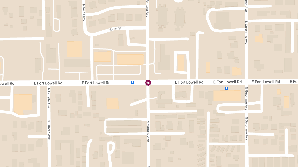 Crash with Injuries at Ft Lowell Rd and Fontana Ave