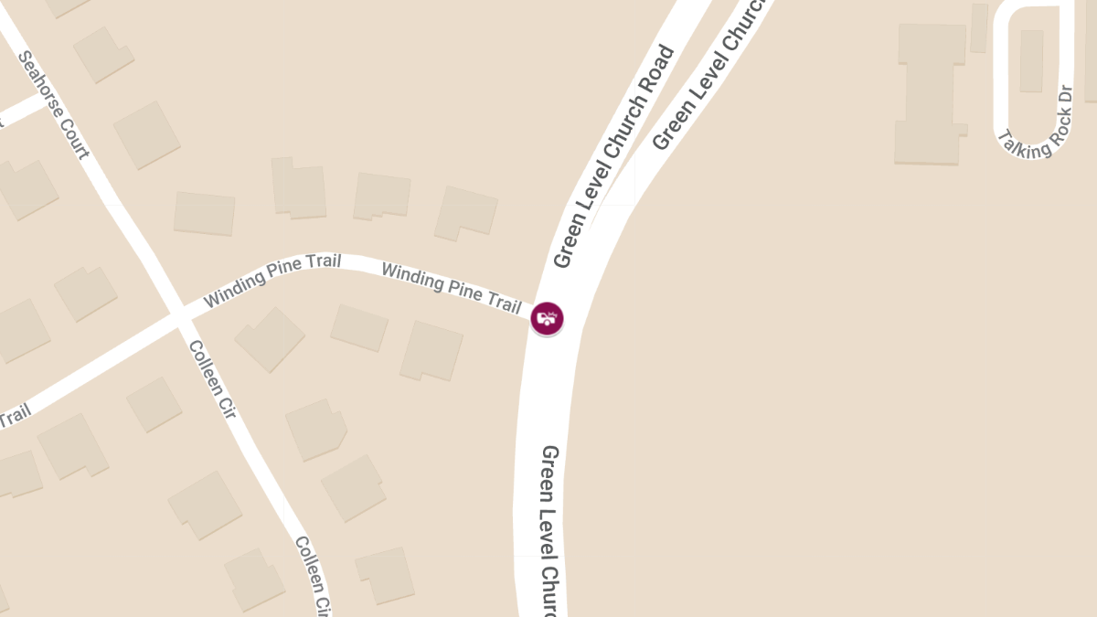 Crash with Injuries at Green Level Church Rd & Winding Pine Trl