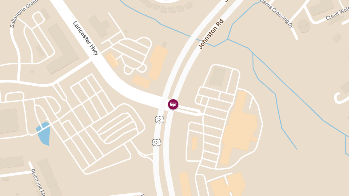 Crash with Injuries at Lancaster Hwy & Johnston Rd