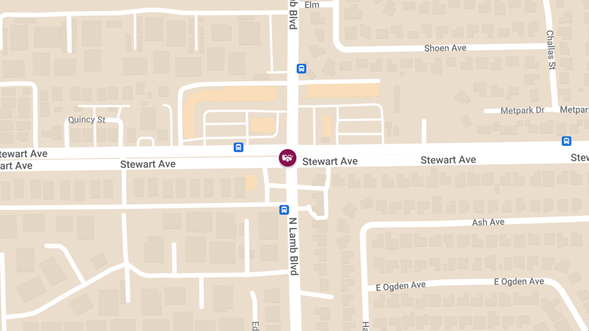 Crash with Injuries at N Lamb Blvd & Stewart Ave