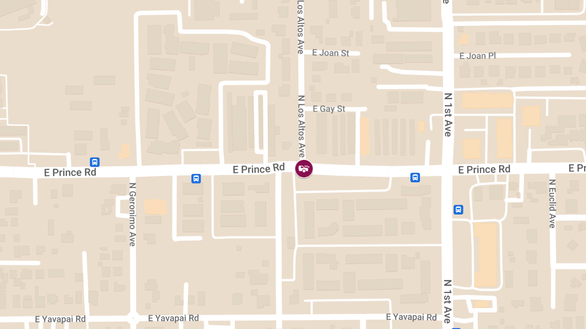 Crash with Injuries at Prince Rd & Los Altos Ave