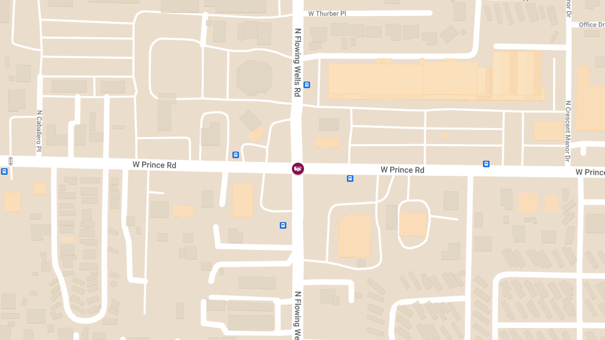 Crash with Injuries at Prince Rd and Flowing Wells Rd